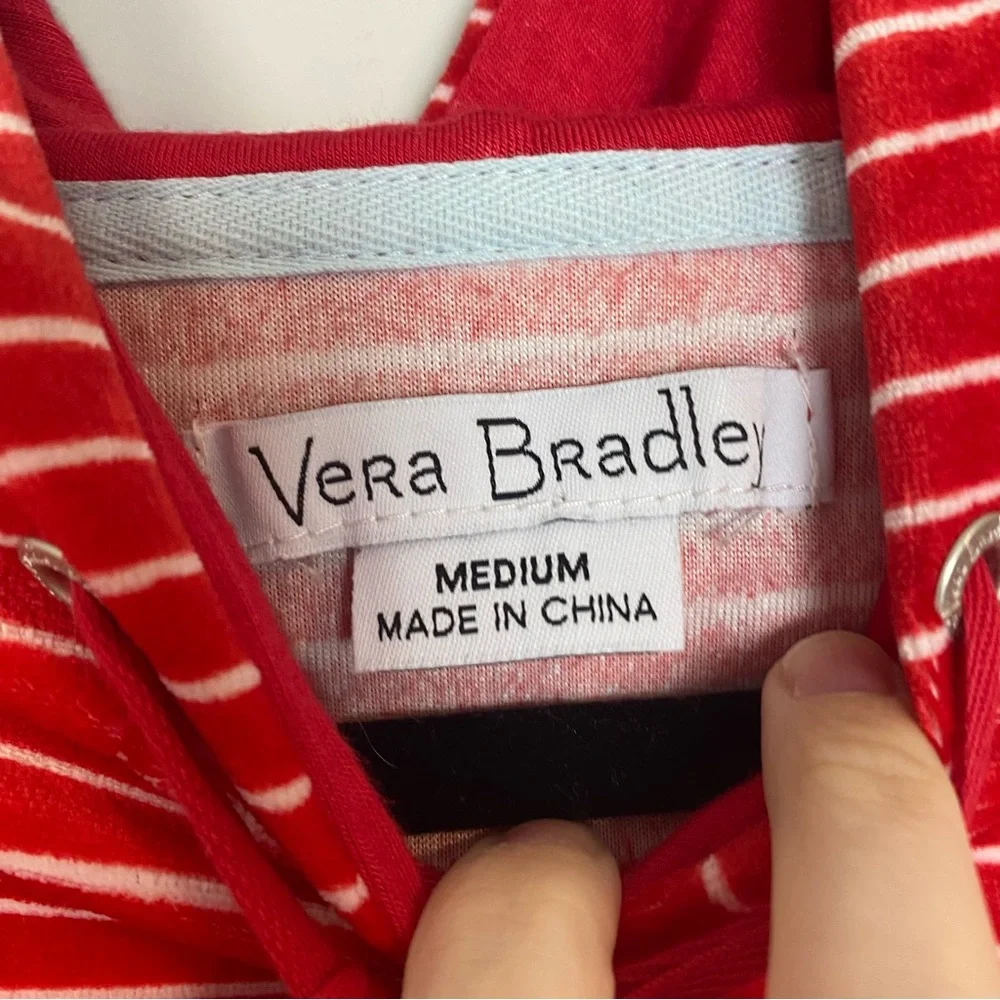 Vera Bradley Snow Stripe Polar Pullover Hoodie - Picture 5 of 9